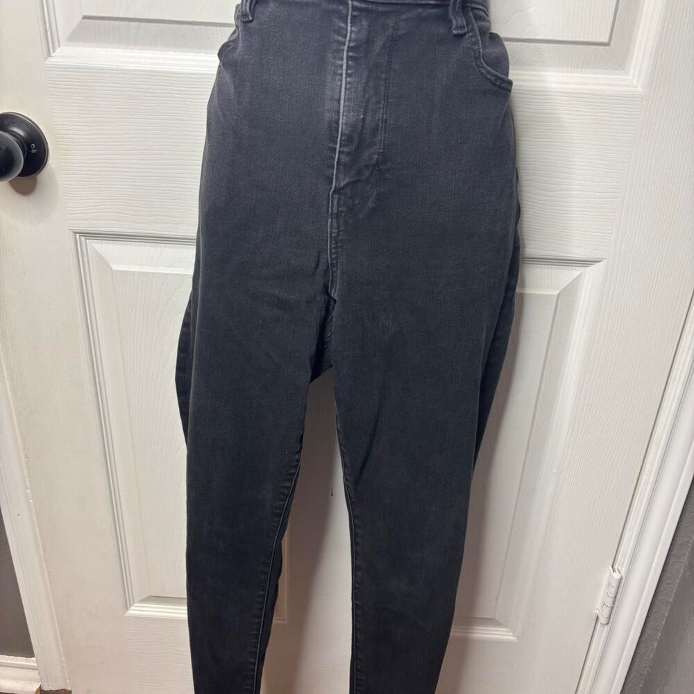 American Eagle 16 Regular Dream Jean Black Stretch Skinny Jeans High Rise
